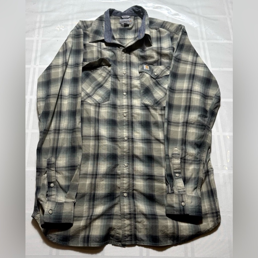 Carhartt Plaid Jacket - Green and Gray